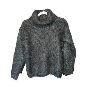 Vintage 1980's Cassidy Women's Mohair Blend Roll Cowl Neck Sweater M